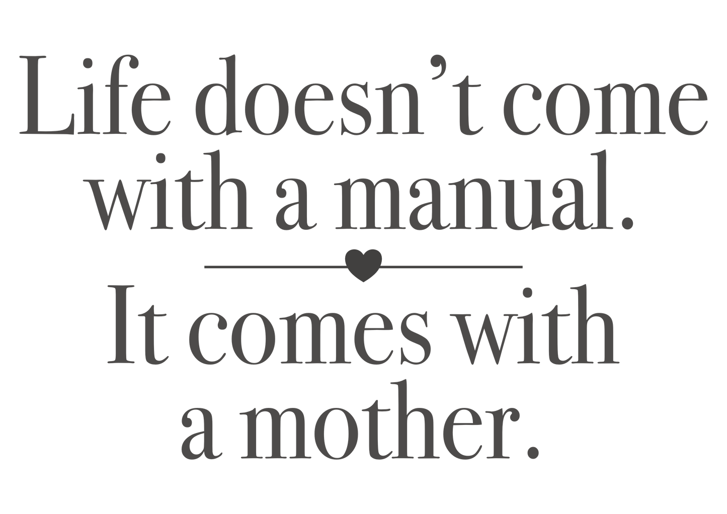 Life doesn’t come with a a manual - Unisex Hoodie // XS bis 5XL - viele Farben erhältlich