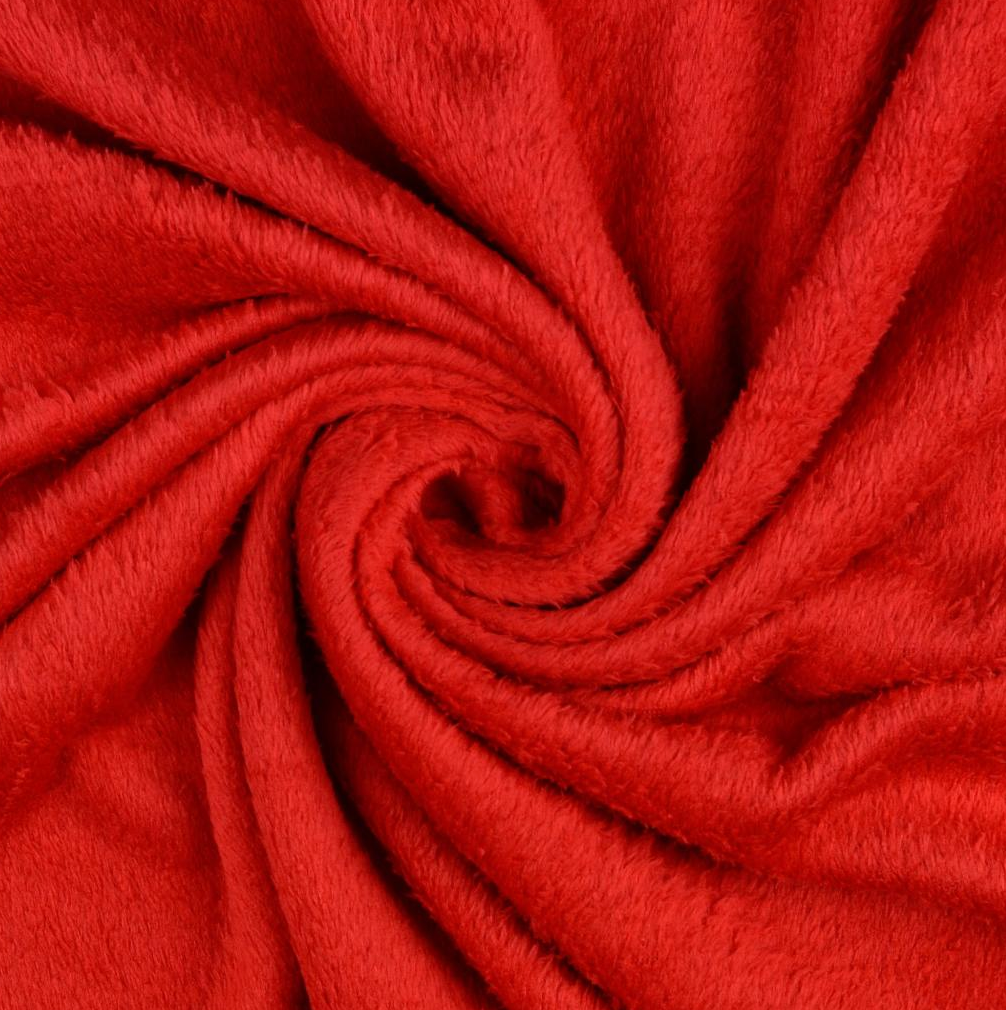 Meterware Fleece in der Farbe Knallrot // Qualität: 100% Polyester // Gewicht: 250g/m² // Breite: ca. 160cm //