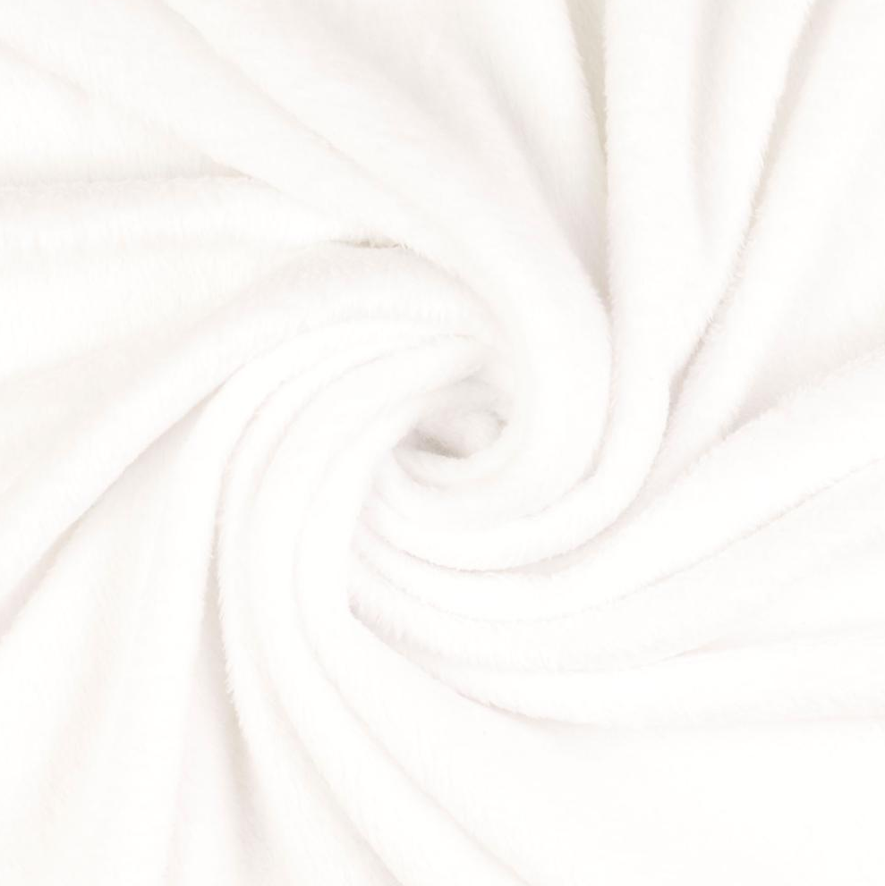 Meterware Fleece in der Farbe Weiß // Qualität: 100% Polyester // Gewicht: 250g/m² // Breite: ca. 160cm //