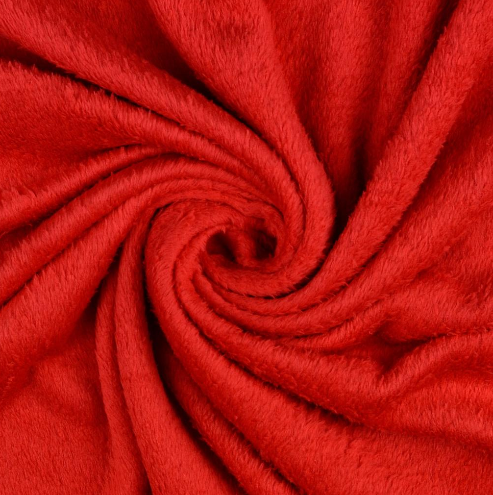 Meterware Fleece in der Farbe Knallrot // Qualität: 100%  Polyester // Gewicht: 250g/m² // Breite: ca. 160cm //